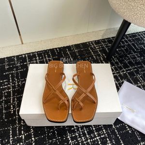 minimalismo le pantofole di fila scivoli piatti sandali scarpe da spiaggia per vacanza scarpe da designer di lusso scivoli per le calzature di fabbrica femminile con scatola