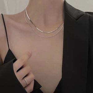 Kolyeler xxixx yeni moda modern gerdanlık kolye iki katında yuvarlak kolyeler altın renkli kolye takılar kadınlar için x134