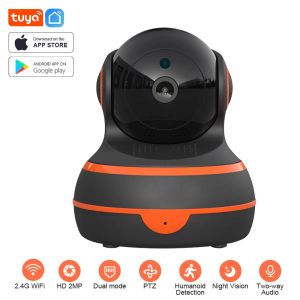 모니터 Tuya 스마트 카메라 1080p HD 야간 비전 Wi -Fi 웹캠 IP 카메라 미니 PTZ 360 애완 동물 베이비 모니터 스마트 라이프 앱 가정 보안