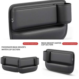 Ny ny Auto Electronics Multifunktion Bil Gap Organizer Box Pocket With Cup Holder Seat Universal Crevice Side Storage Wallet Keys Card