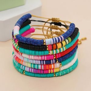 Strands Go2boho Kolorowa letnia biżuteria na plażę Heishi Bead Bransoletka boho moda letnia biżuteria na plażę Prezent Przyjaźń dla niej