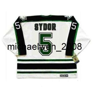 Kob Weng Darryl Sydor Stars 1990-talets CCM Vintage Turn Back Hockey Jersey All Sydd toppkvalitet Alla namn Eventuellt nummer varje storlek målstycke skär