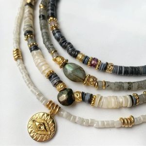 Collane squisite perle di cristallo sfaccettate collana in per sospetto a ciondolo perla naturale doni multipli per le ragazze girocollo