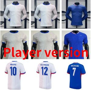 Players version 24 25 MBAPPE French soccer jerseys 2024 GIROUD GRIEZMANN DEMBELE COMAN SALIBA ZAIRE-EMERY TCHOUAMENI CAMAVINGA Long sleeve football tight shirt