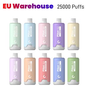 UE Pilot Poff 20000 25000 Vaper Vapes Vapes 28ml Juice Vape POD e Cigarros electônicos 10 sabores 2% 3% 5% Bobina de malha 650mA