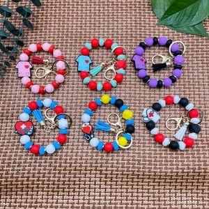 Cross Border New Creative DIY Perlen Armband Cartoon Liebesbeutel Anhänger Keychain