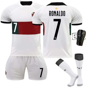 2223 Portogallo in trasferta n. 7 Ronaldo Suit Coppa di Mondiali a maniche corte originale