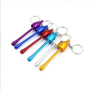 Perakende/Toptan Alüminyum Keychain Mantar Tütün Borusu Mini Alüminyum Metal Borular Çok Fonksiyonlu Filtreleme Taşınabilir Alüminyum Alaşım Borusu