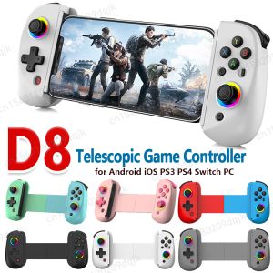 GamePads D8 Wireless Telescopic Game Controller BluetoothCompatible 5.2 Extendable Game Console Joystick för Android iPhone GamePad