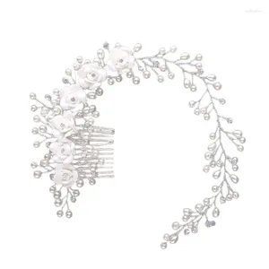 Clip per capelli Woman's Pearl Flower Pettle Hairswear Romantic Combs Wedding Accessorio per le donne Gioielle
