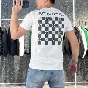 メンズTシャツデザイナー文学と芸術的なシンプルなファッションTシャツトレンド5/4スリーブユース印刷標準INSメンズサマーラウンドネックラベルCNK5