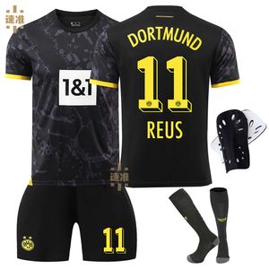 Uppsättningar/spårdräkter män 2324 Dortmund Away 11 Royce Jersey 9 Ale 22 Bellingham Set