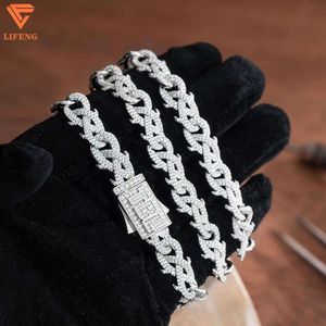 Fashion Jewelry Collection Hip Hop Thorn Necklace Mens 925 Sliver Ice Out Moissanite Cuban Link Chain