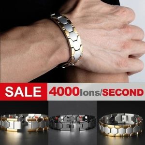 Strängar Mens smycken 4000 Gauss Antifatigue Healing Hematite Pärlor Stretch Magnetic Armband Therapy Bead Wrist Armband Smyckespresent