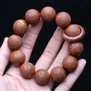 Strands Bracciale buddista tibetano Bracciale da 20 mm per perle di rosario in legno massiccio