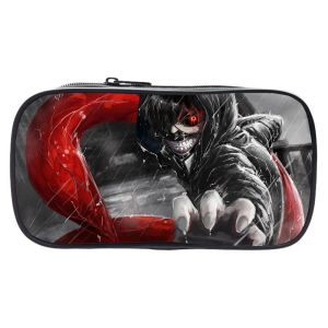 Kılıflar Tokyo Ghoul Kaneki Ken Anime Pencil Case Sarf Malzemeleri Kırtasiye Depolama Kalem Kutu Çantası Cüzdan Makyaj Çantası Kız Kız Hediyeleri