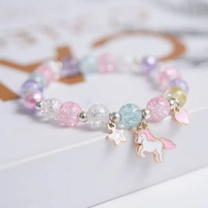 Strands Makersland Sweet Bead Bracelet для детей Женщины милые цветочные кусочные браслеты Дети девочки очаровывать украшения подарки оптом