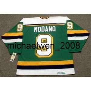 Kob Weng Men Women Youth 2018 Custom Towning حارس مرمى Mike Modano North Stars 1991 Vintage Away Hockey Jersey الجودة الأعلى أي اسم أي رقم