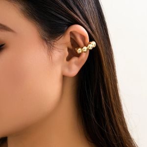 Ohrringe Ingesight.Z 1PCS Vintage Geometrische Metallkugel -Form -Clip -Ohrringe für Frauen Punk Gold Farbe Nicht durchbohrte Ohrringe Schmuck