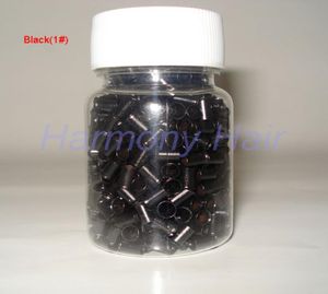 1000pcsbottle 40mmx36mmx6mm Micro Copper Rings Linksbeads for Hair Extensions Tools 8 Colors7752065