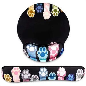 Mouse Pads Wrist Rests Colorful Cat Claws Mouse Pad Ergonomic Keyboard Wrist Pad Memory Cotton Foam Office Gaming Mousepad for The Mouse Wristband Y240423