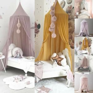 Sets Pudcoco Kinder Baby Bett Baldachin Bettbezug Mückennetting Prinzessin Vorhang Bettwäsche Dome Zelt Doppel Kingsize -Fliegen Insektenschutz