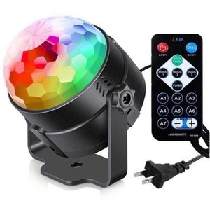 7Color 3W LED -effekter Disco DJ Sound Control Laser Projector Effect Light Music Christmas Party Decoration Stage Light285s