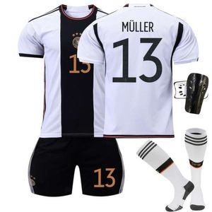 Uppsättningar/spårdräkter män 2223 Tyskland 13 Muller World Cup Jersey 19 Sane 7 Haffetz 8 Cross