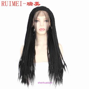 Synthetic wig new style braided three strand lace full top headband