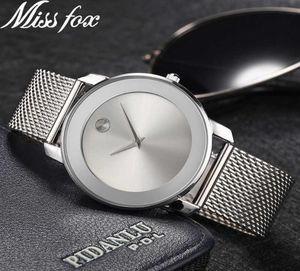 Miss relógios para mulheres elegantes casuais cor de prata Lady Watch for Woman Luxury Brand Dress Relógio Relógio Feminino 2107204721403