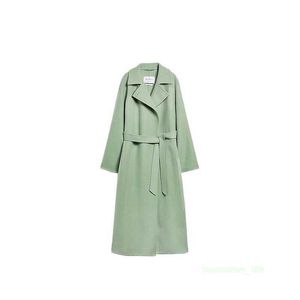 Designer Coat Cashmere Coat Luxury Coat MAX MARA Green Womens Coat