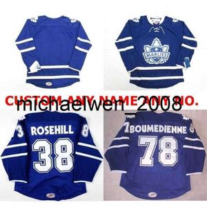 Kob Weng Mens Womens Kids 2017 AHL Marlies 38 Jay Rosehill 78 Josef Boumedienne 100% Embroidery Custom Ice Hockey Jerseys Goalit Cut