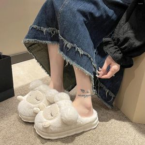 Slippers Women's Cartoon Cute Slipper Winter Home Cotton Shoes Comfortable High Quality Flip Flops 2024 Women Shoe
