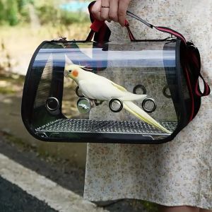 Carriers Lightweight Bird Carrier Pappagalne da viaggio per pappagallo con pesce persico per parrocchetto Cockatiel Travel Rats Bunny Piccolo Backpac per animali domestici portatile