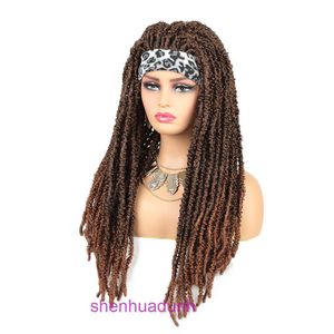 Three braid wig headband box braided wigs dirty braids three small high-temperature silk hair D442