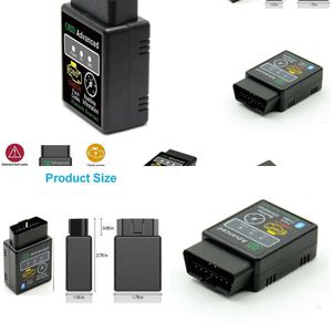 Nytt nytt Bluetooth -bilskannerverktyg OBD ELM327 V2.1 Avancerad MobDII OBD2 Adapter Busskontrollmotor Auto Diagnostisk kodläsare