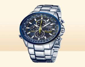 Men039s Watch Top Luxury Business Quartz Watch Men Waterproof Blue Angel World Chronograph Casual Steel Band Watch Waterproof 24638219