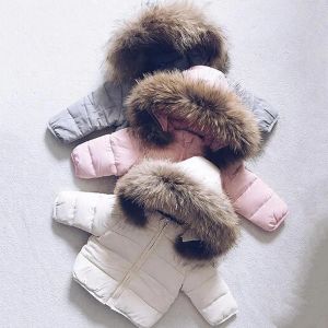 Coats 018 Months Newborn Baby Cotton Jacket Coats Winter Jacket Fur Hooded Jacket For Girls Boys Baby Infant Winter Clothing Newborn