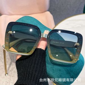 2024 New Same Style Square Inlay Sparkling Pink Frame High Grade Tone Fashion Network Red Tide Sunglasses