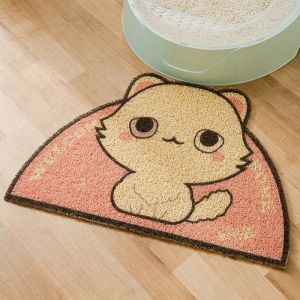 Mattor Hållbar kattkull Mat Pet Food PVC Mat Vattentät Nonslip Pet Feeding Bowl Mat Mat Tray For Cats Dogs Cat House Bed