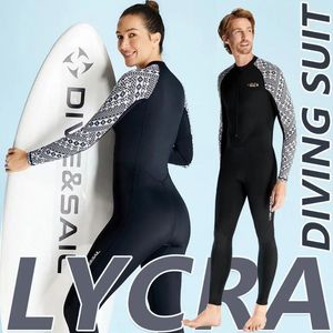 Kvinnors badkläder Män kvinnors simning Wetsuit andas snabbtorkande nylon ett stycke full solskyddsmedel snorklande surfing manet kostym