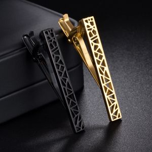 Klipp Memolissa Fashion Copper Black Gold Color Tie Clip for Men Wedding Tie CLAP CLIP Gentleman Ties Bar Pin For Men Accessories