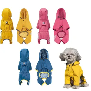 Raincoats Dog Raincoat Dog Clothes Reflective Strip Allinclusive Waterproof Rain Cape Outdoor Breathable Small and Medium Dog Accessories