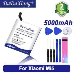 GlassnijderオリジナルDADAXIONG 5000MAH BM22 for Xiaomi Mi5 M5 Mi 5携帯電話のバッテリーギフトツール+ステッカー