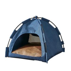 Mats Pet Tent Cats Dog House Washable Cat Teepee Dog Tent Bed Portable Dog Houses Puppy Teepee Cat Bed Pet Cage for Cat Dog Hot Sale