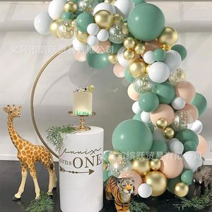 Decorazione della festa Retro Green Latex Galeon Chain Set Animal Forest's Birthday's Birthday Wall Wedding