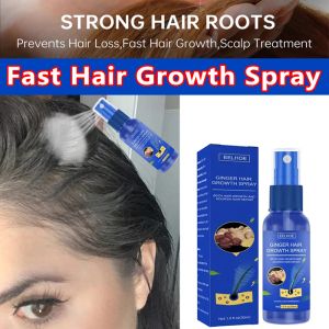 Shampoocondizionatore Crescita dei capelli Spray Estratto di zenzero Prevenire la calvizie Promuovi più spesso più spesso più a lungo più a lungo idratare il cuoio capelluto per la perdita di capelli olio