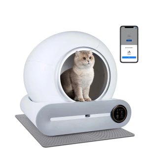 Ton TonePie Automatyczne inteligentne kuweta kota samosiężne 65L Aplikacja Kontrola koty Pet Cats Toaleta Taca na śmieci Ionic DEODORIZER ARERERO GATO