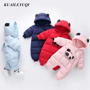 Coats 2022 new bron cold Winter Panda Baby costume Rompers Overalls Jumpsuit Newborn Girl clothes Boy Snowsuit Kids infant Snow Wear
