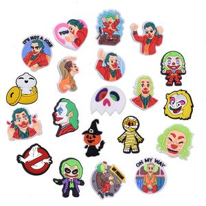 Anime halloween ghost spooky witch charms wholesale childhood memories funny gift cartoon charms shoe accessories pvc decoration buckle soft rubber clog charms